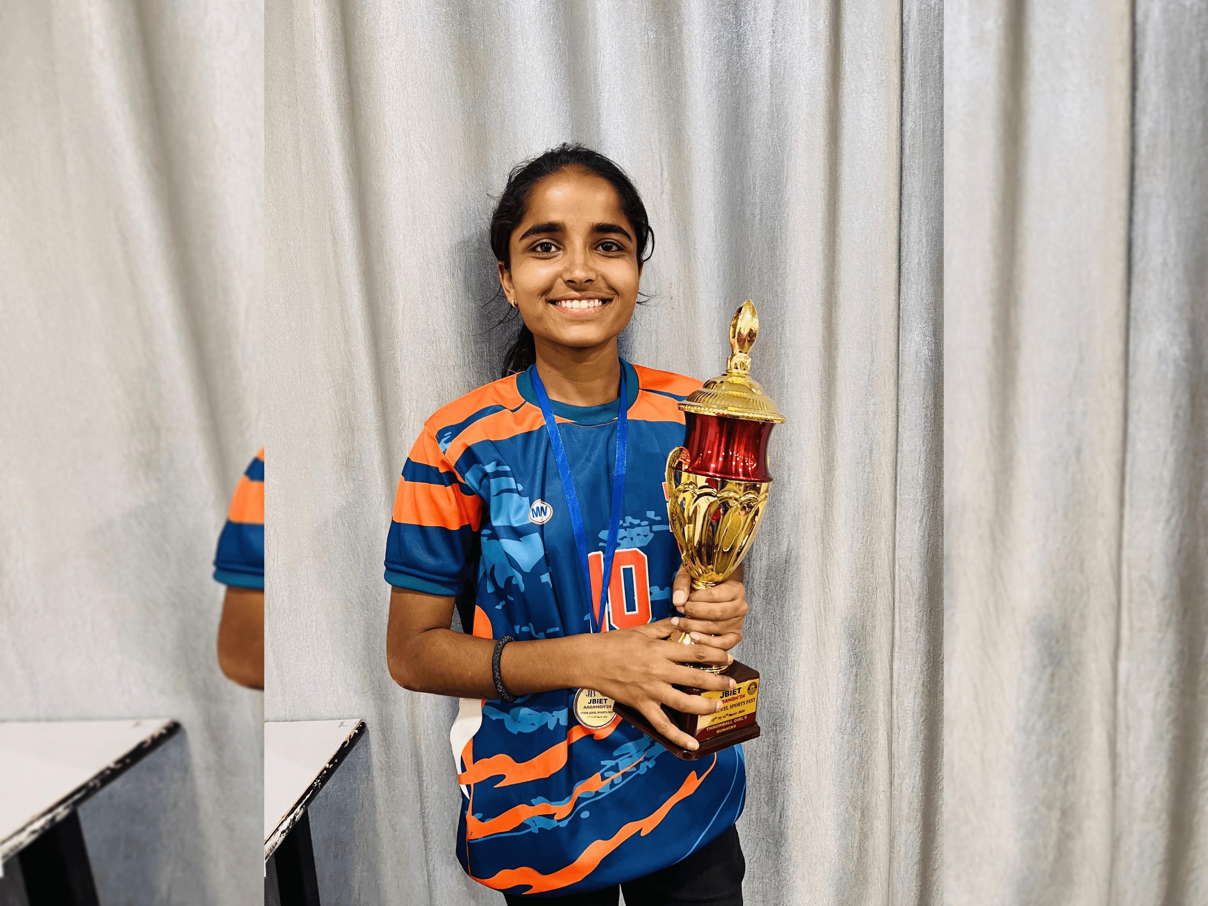 K. KEERTHANA - 21671A7220-AI&DS -3/4, Selected for 47th Senior National Throwball Championship-2024., Telangana State Throwball Association, HYD.