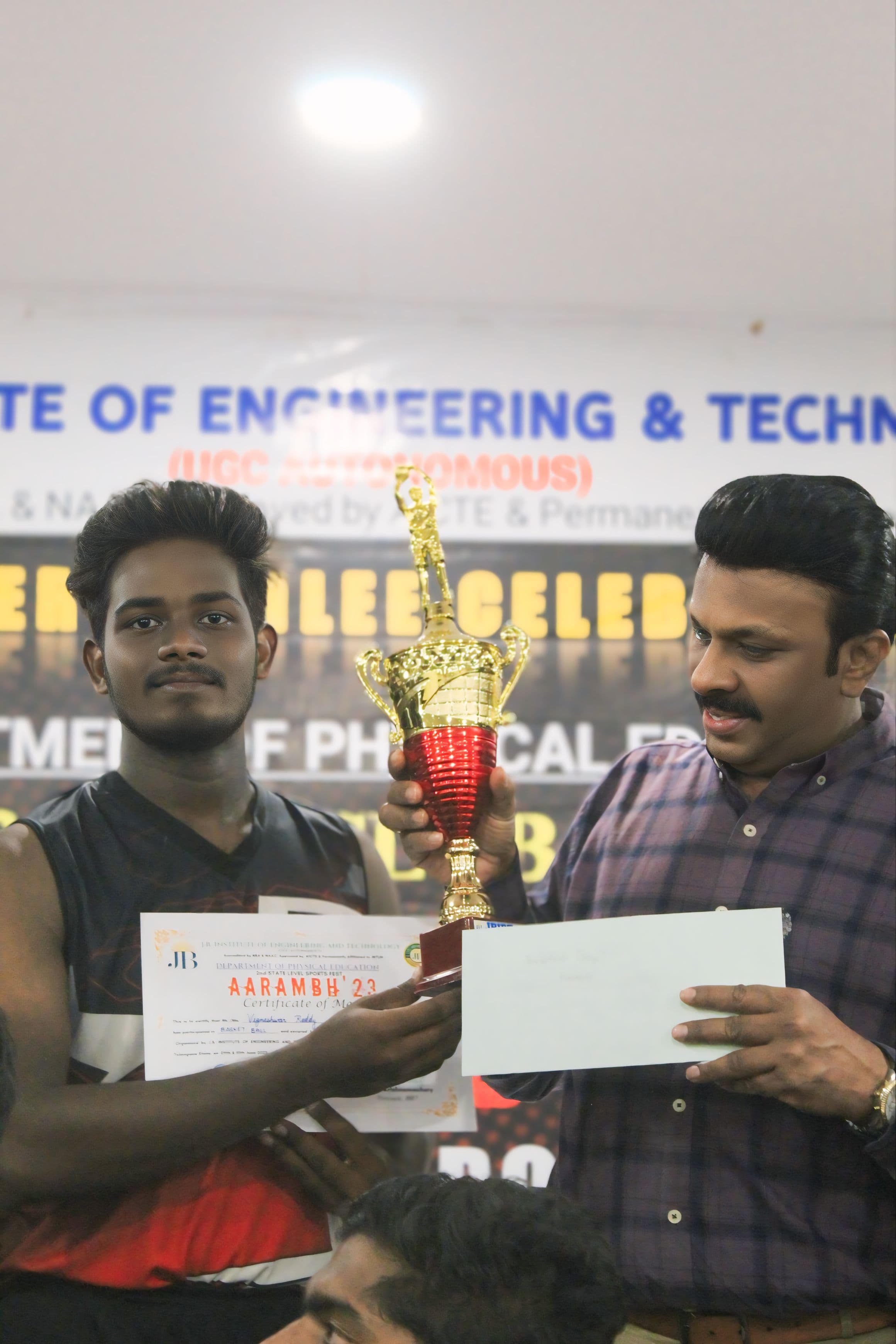 CH. SUBHASH – 20675A0118 -  CIVIL- 4/4 Participated in NETBALL(Men)  got Selected to the Nationals for Team Player in JNT UNIVERSITY HYDERABAD.